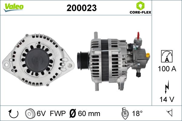 Valeo 200023 - Генератор mashina-shop.ru