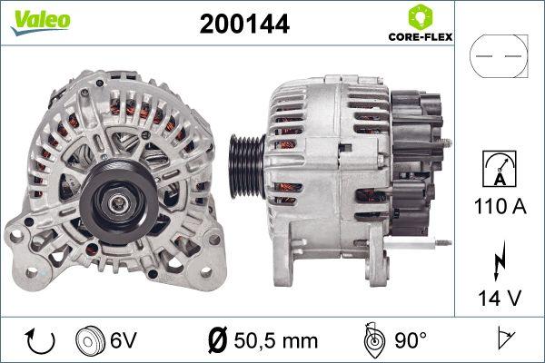 Valeo 200144 - Генератор mashina-shop.ru