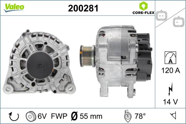 Valeo 200281 - Генератор mashina-shop.ru