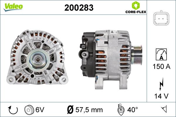 Valeo 200283 - Генератор mashina-shop.ru