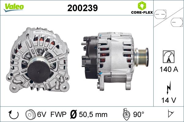 Valeo 200239 - Генератор mashina-shop.ru