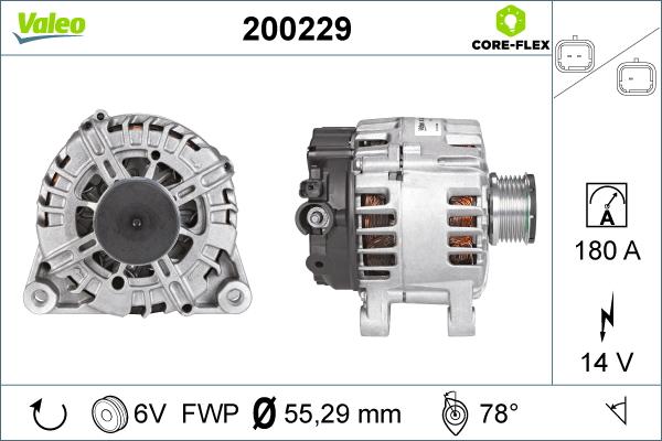 Valeo 200229 - Генератор mashina-shop.ru