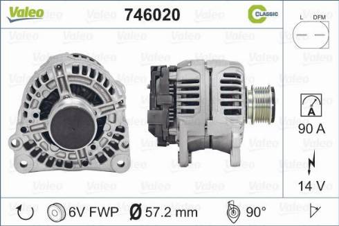 Valeo 746820 - Генератор mashina-shop.ru