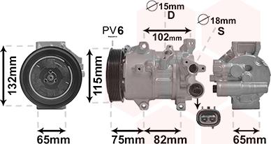 Van Wezel 5301K701 - Компрессор кондиционера mashina-shop.ru