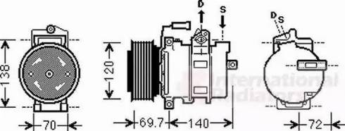 Van Wezel 0300K312 - Компрессор кондиционера mashina-shop.ru