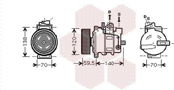 Van Wezel 0300K267 - Компрессор кондиционера mashina-shop.ru