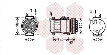 Van Wezel 3000K276 - Компрессор кондиционера mashina-shop.ru