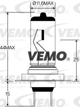 Vemo V99-84-0002 - Лампа накаливания, фара дальнего света mashina-shop.ru