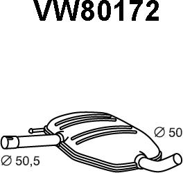 Veneporte VW80172 - Средний глушитель выхлопных газов mashina-shop.ru