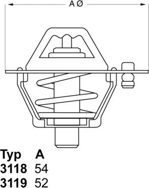 WAHLER 3119.82D3 - Термостат охлаждающей жидкости / корпус mashina-shop.ru