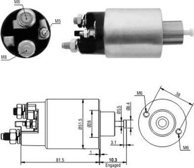 WE PARTS 471480100 - Тяговое реле, соленоид, стартер mashina-shop.ru