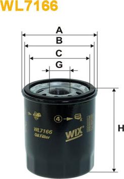 WIX Filters WL7166 - Масляный фильтр mashina-shop.ru