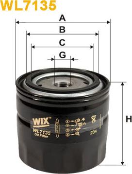 WIX Filters WL7135 - Масляный фильтр mashina-shop.ru