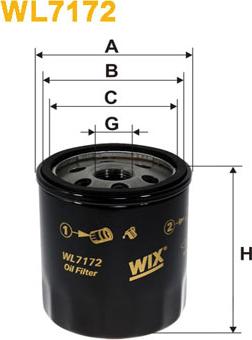 WIX Filters WL7172 - Масляный фильтр mashina-shop.ru