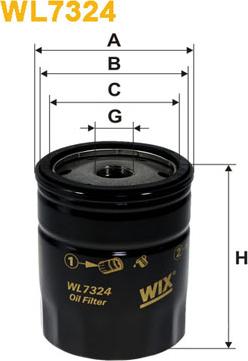 WIX Filters WL7324 - Масляный фильтр mashina-shop.ru