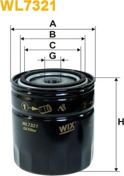 WIX Filters WL7321 - Масляный фильтр mashina-shop.ru