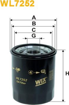 WIX Filters WL7252 - Масляный фильтр mashina-shop.ru