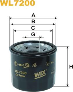 WIX Filters WL7200 - Масляный фильтр mashina-shop.ru