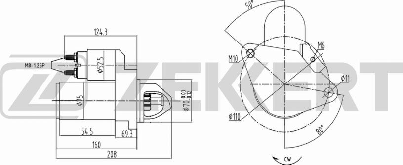 Zekkert AN-1004 - Стартер mashina-shop.ru