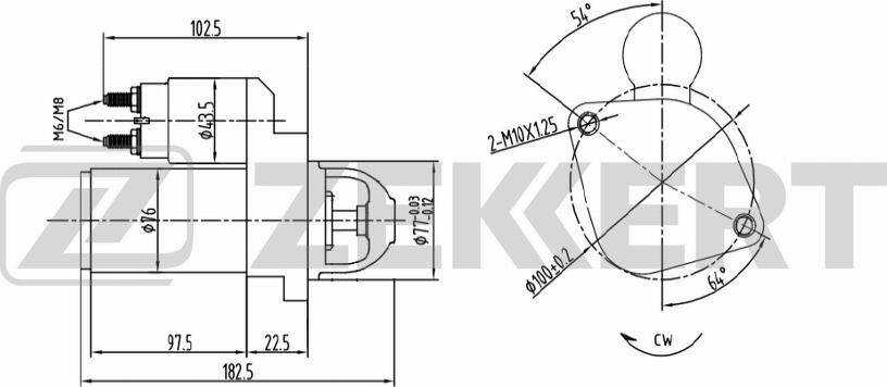 Zekkert AN-1005 - Стартер mashina-shop.ru