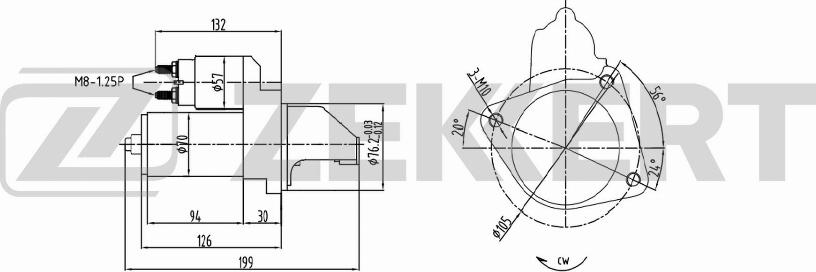 Zekkert AN-1000 - Стартер mashina-shop.ru