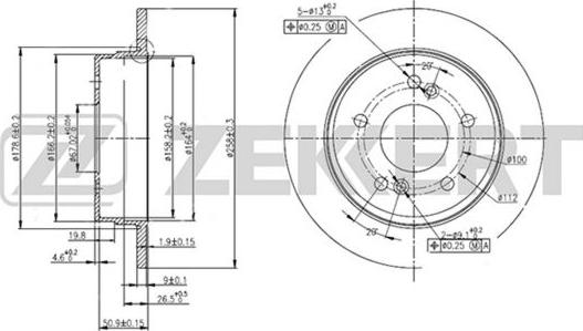 Zekkert BS-5060 - Тормозной диск mashina-shop.ru