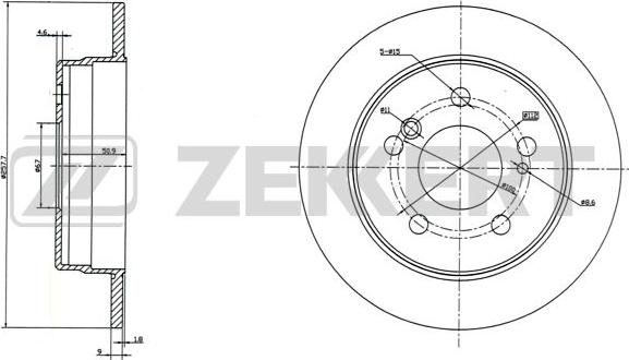 Zekkert BS-5020 - Тормозной диск mashina-shop.ru