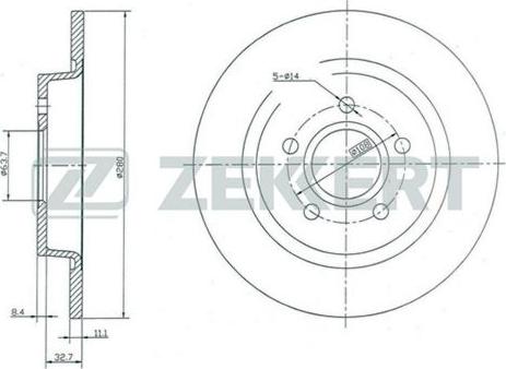 Zekkert BS-5265 - Тормозной диск mashina-shop.ru