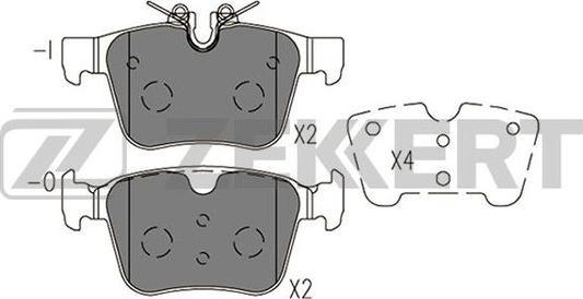 Zekkert BS-1420 - Тормозные колодки, дисковые, комплект mashina-shop.ru