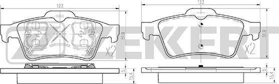 Zekkert BS-1474 - Тормозные колодки, дисковые, комплект mashina-shop.ru