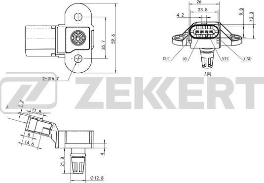 Zekkert SE-2017 - Датчик потока, массы воздуха mashina-shop.ru