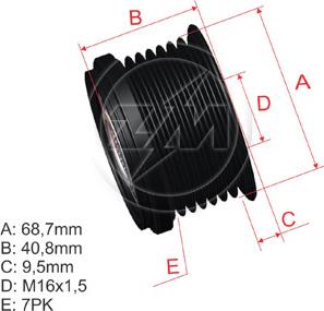 ZM ZM 96.010.09 - Шкив генератора, муфта mashina-shop.ru