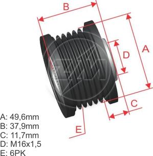 ZM ZM 96.012.01 - Шкив генератора, муфта mashina-shop.ru