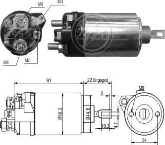 ZM ZM628 - Тяговое реле, соленоид, стартер mashina-shop.ru