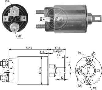 ZM ZM1691 - Тяговое реле, соленоид, стартер mashina-shop.ru