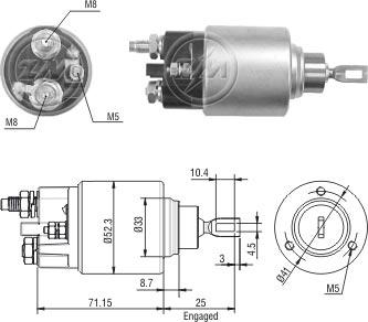 ZM ZM-376 - Тяговое реле, соленоид, стартер mashina-shop.ru