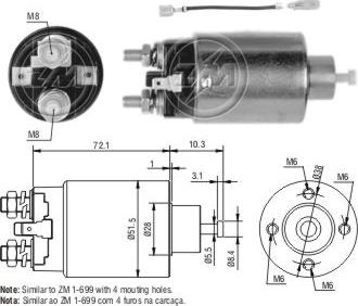 ZM ZM-2699 - Тяговое реле, соленоид, стартер mashina-shop.ru