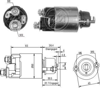 ZM ZM-703 - Тяговое реле, соленоид, стартер mashina-shop.ru